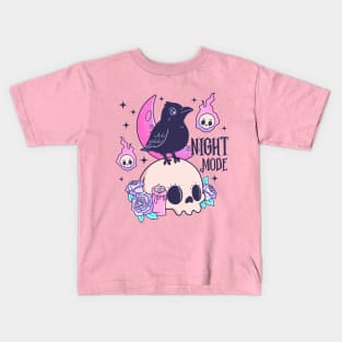 Pink Halloween Night Mode Kids T-Shirt